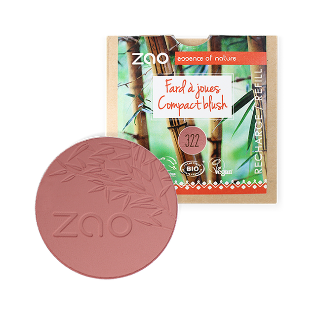 Zao Makeup Compact Blush - Brown Pink - Life Before Plastik